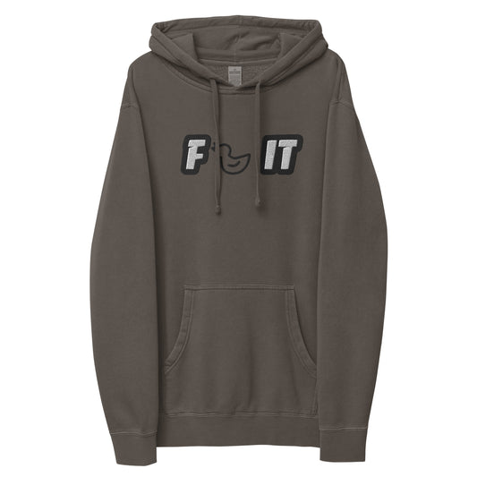 "F" IT pigment-dyed hoodie