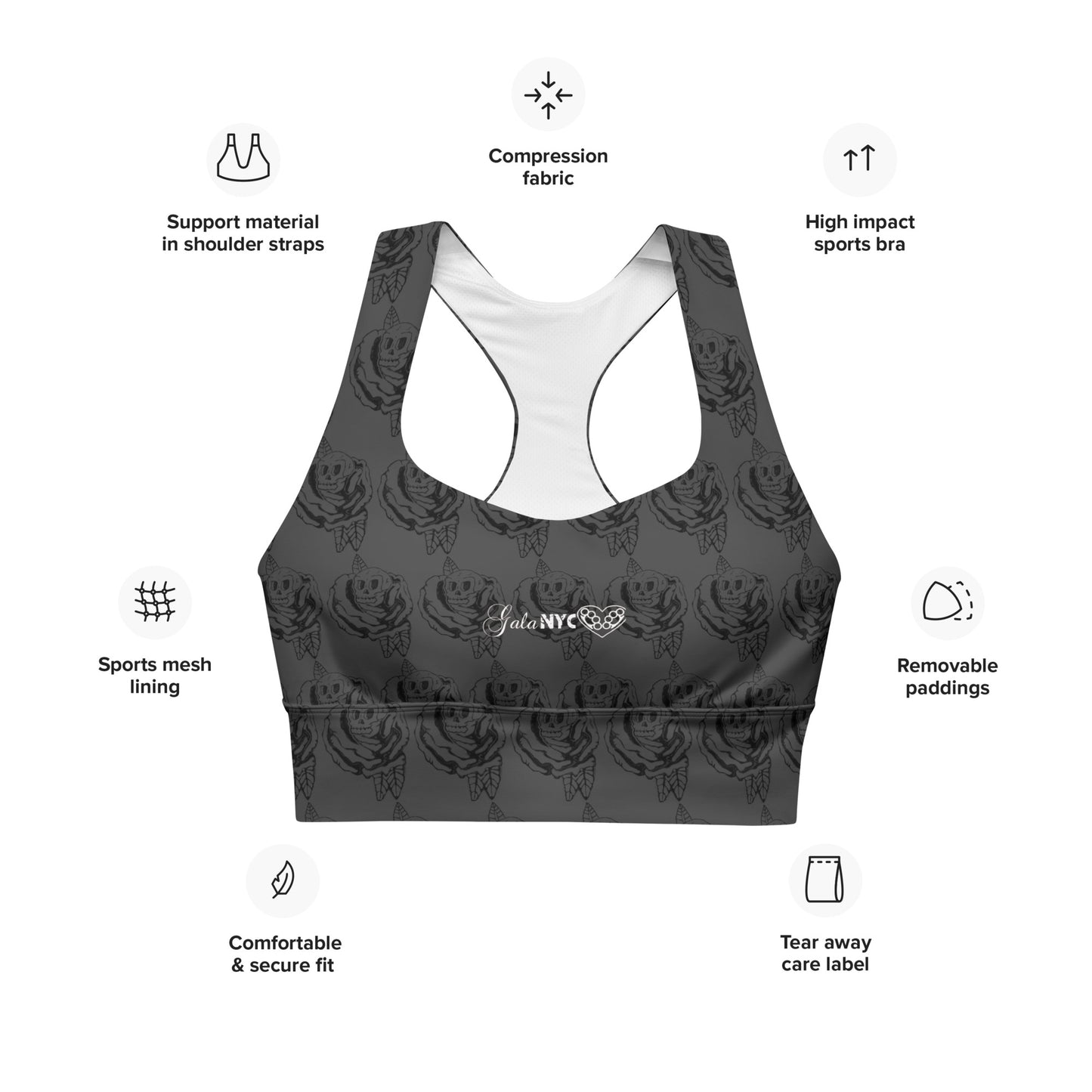 Longline sports bra