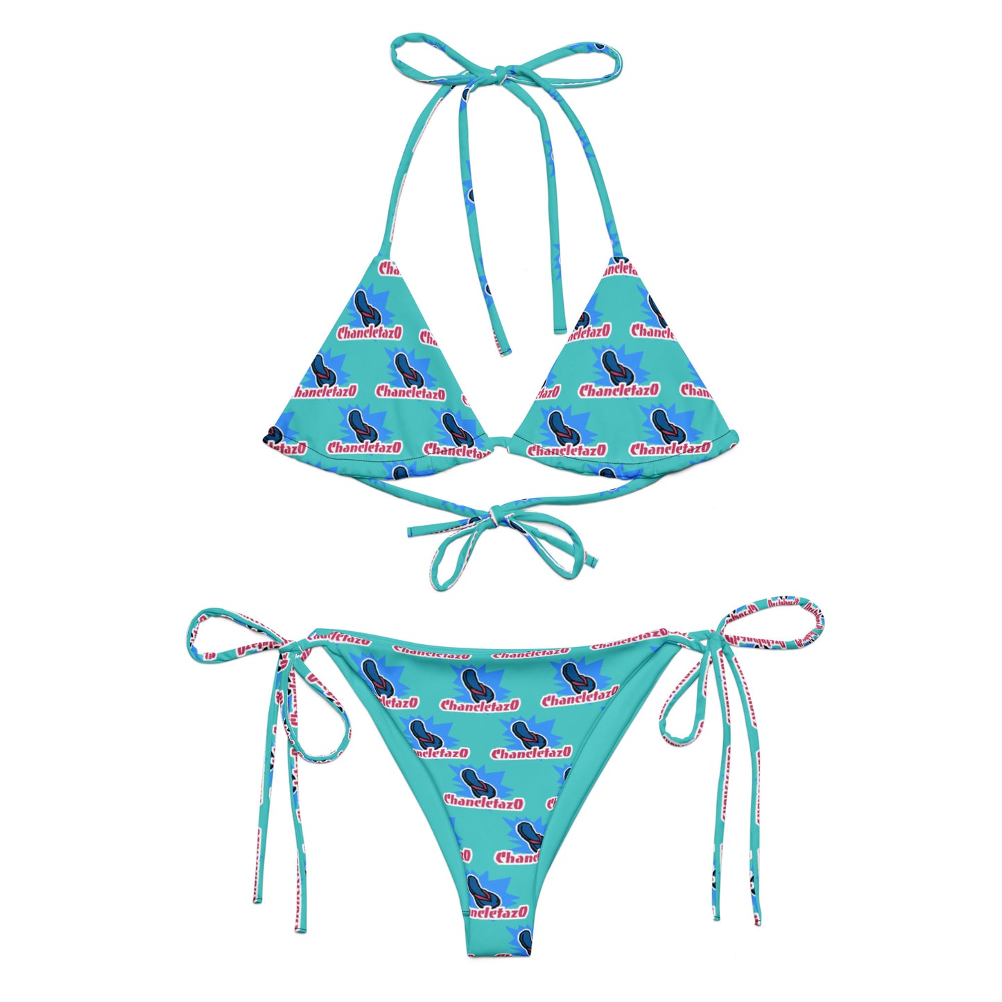 Chancleta Crew string bikini (Teal)