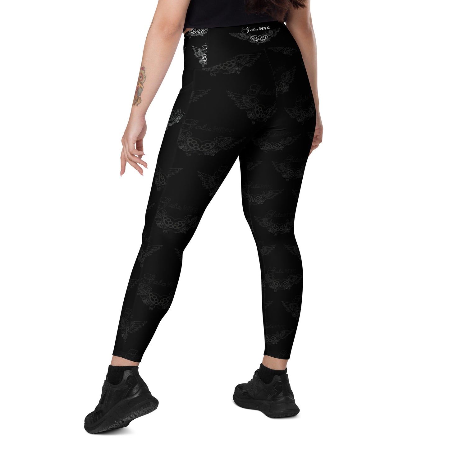 Fighter'sHEART Crossover leggings w/pockets