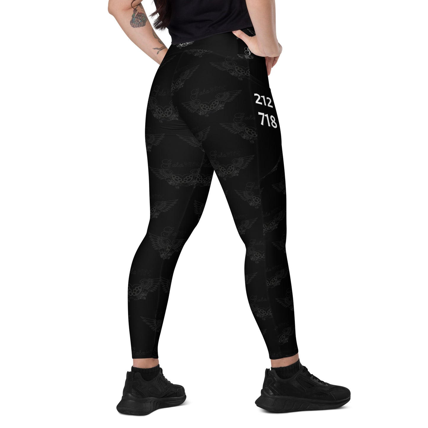 Fighter'sHEART Crossover leggings w/pockets